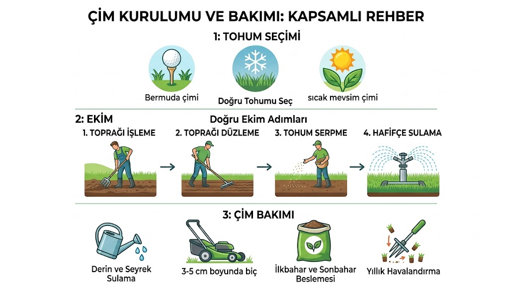 Çim Tohumu, Ekimi ve Bakımı: Yeşil Bir Bahçe İçin Adım Adım Rehber