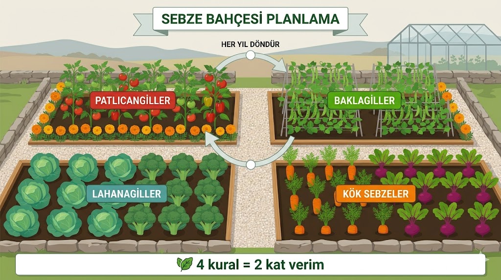 Sebze Bahçesi Planlama Rehberi: Daha Az Alandan Daha Çok Ürün İçin 4 Temel İlke
