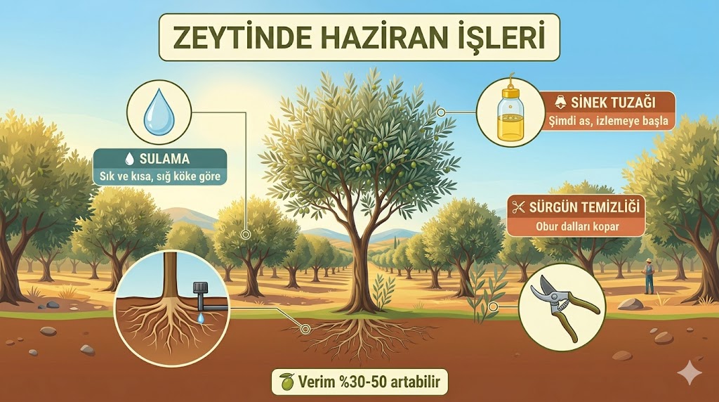 Zeytinde Haziran Ayı: Hasadı Belirleyen Kritik İşlemler